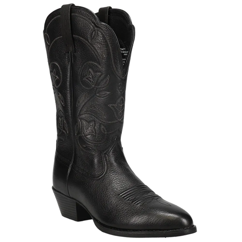 Heritage Embroidery Round Toe Cowboy Boots