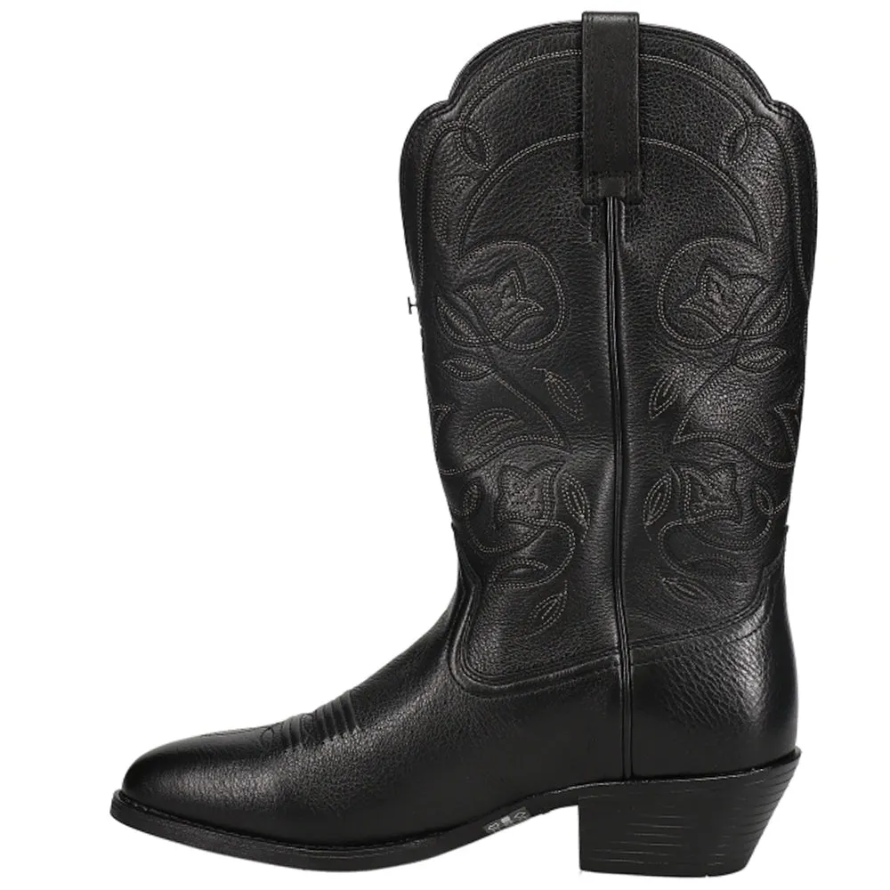 Heritage Embroidery Round Toe Cowboy Boots