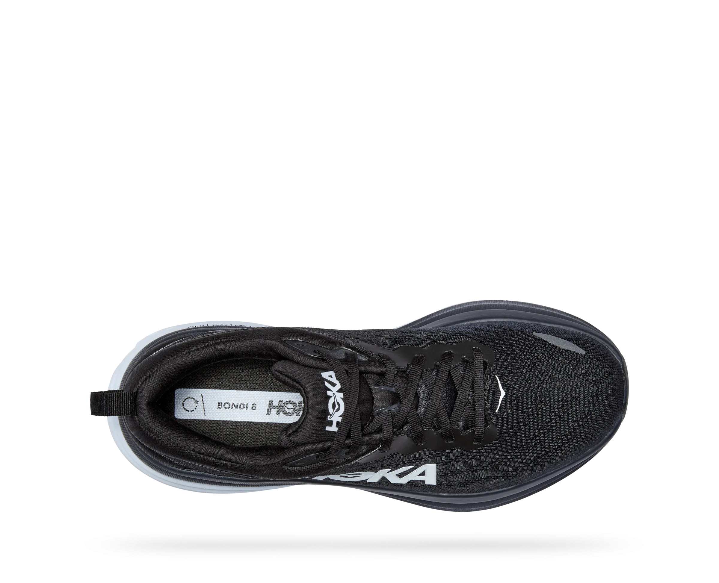 Hoka Mens Trainer Bondi 8 Black/White