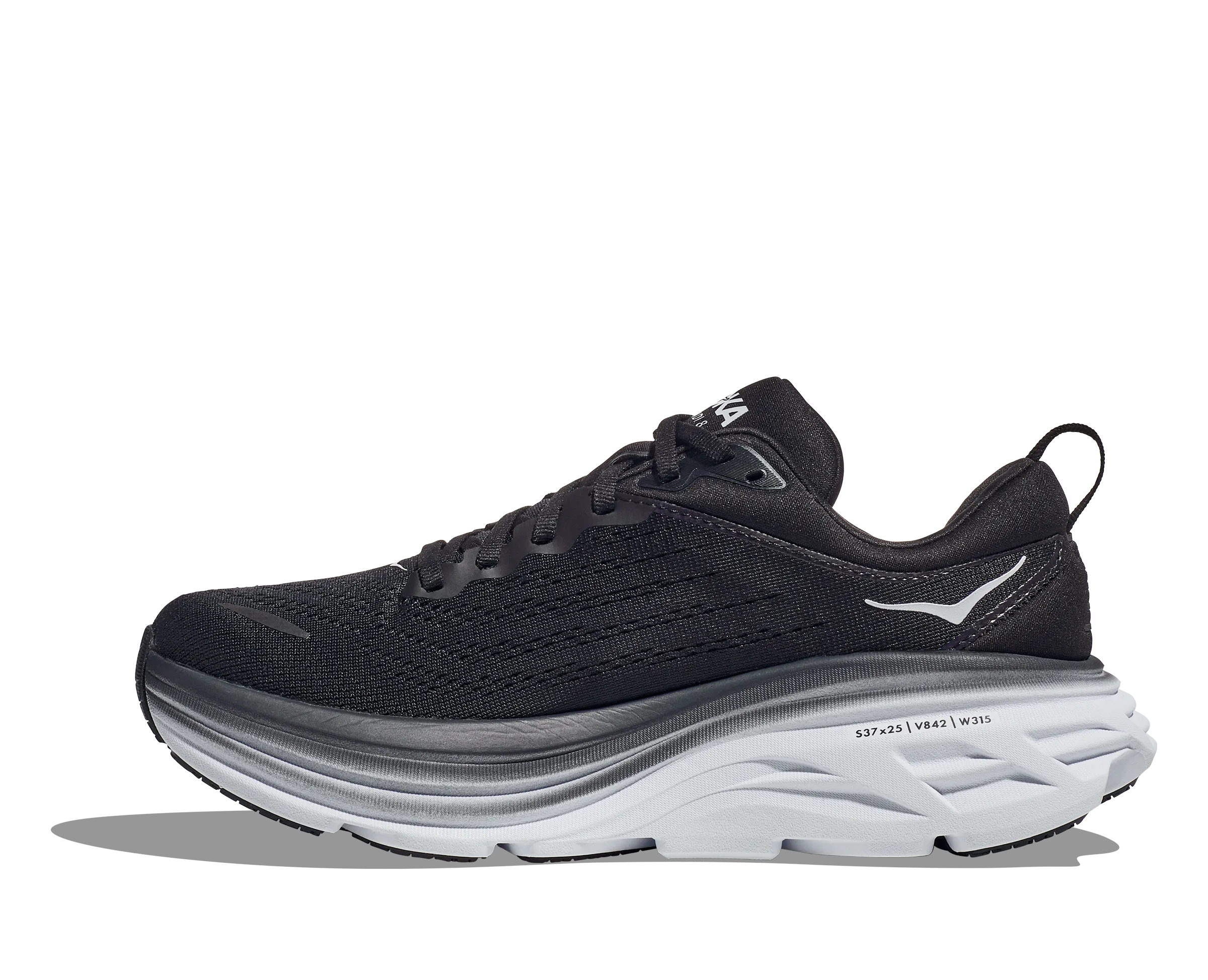 Hoka Mens Trainer Bondi 8 Black/White