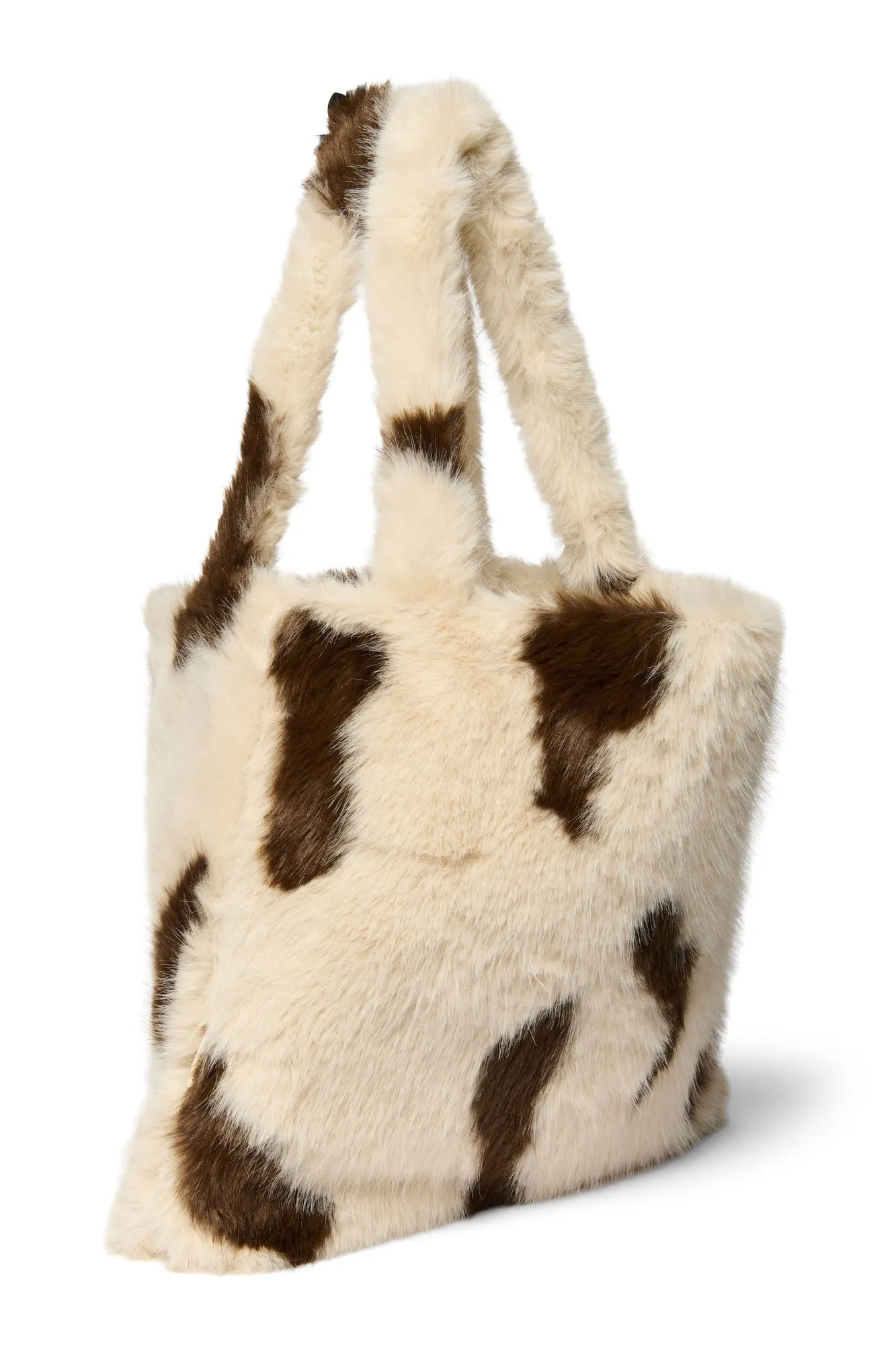 Holy Cow Faux Fur Mom Bag