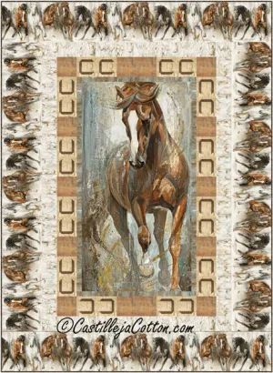 Horses and Horseshoes Quilt Pattern CJC-56791 - Paper Pattern