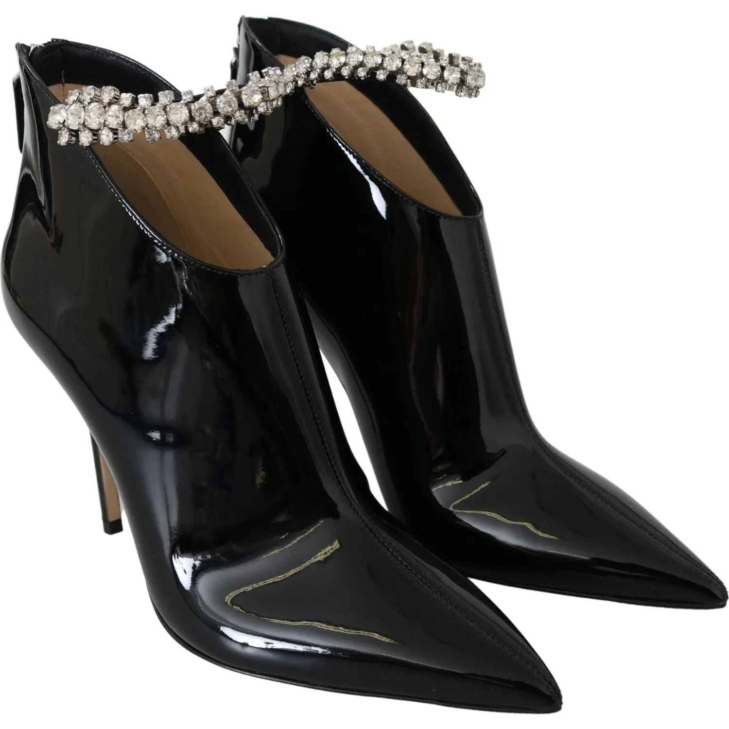 Jimmy Choo Elegant Black Patent Heeled Boots