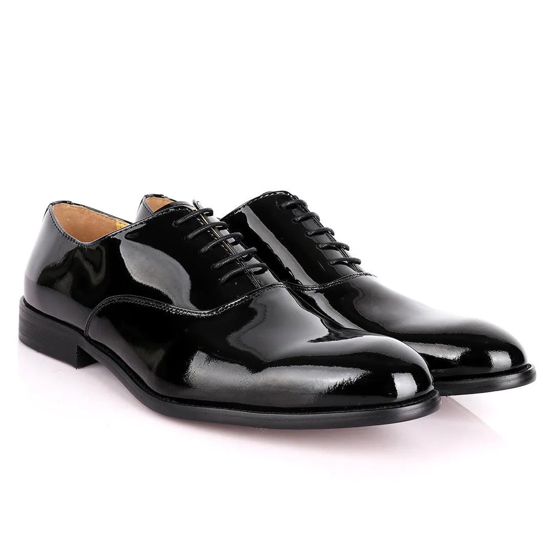 J.M Weston Black Wetlips Luxury Men's Leather Shoe