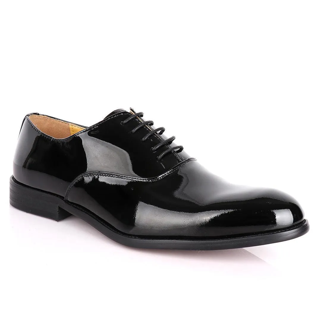 J.M Weston Black Wetlips Luxury Men's Leather Shoe