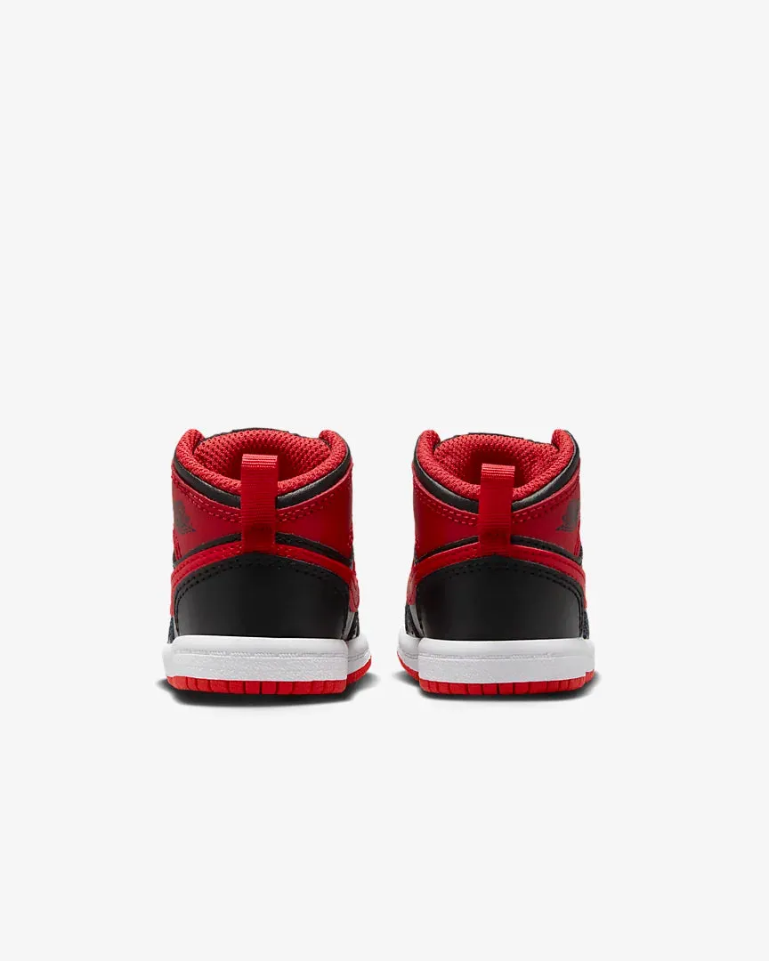 Jordan 1 Mid TD Black Fire Red White Toddler Sizes DQ8425-060