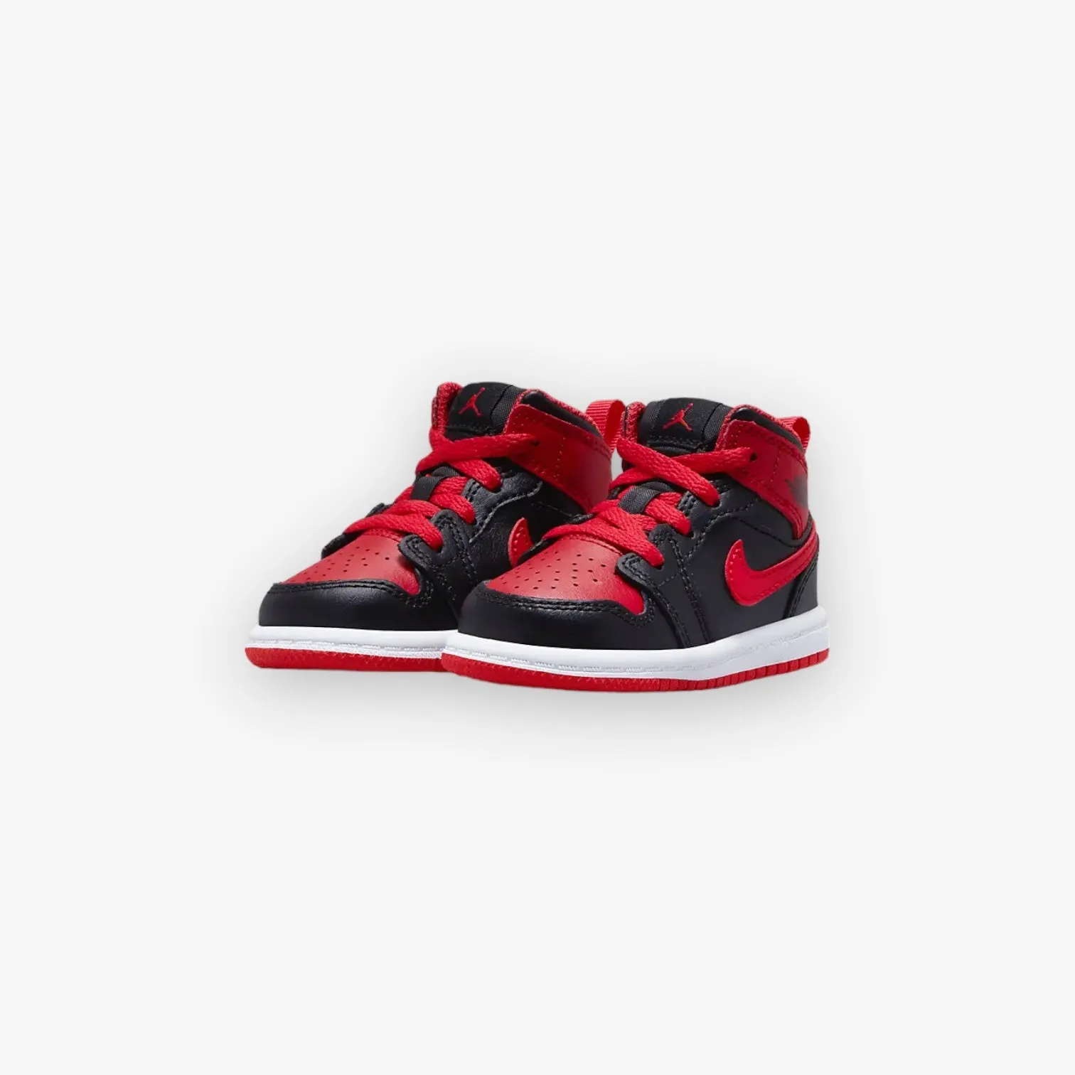 Jordan 1 Mid TD Black Fire Red White Toddler Sizes DQ8425-060