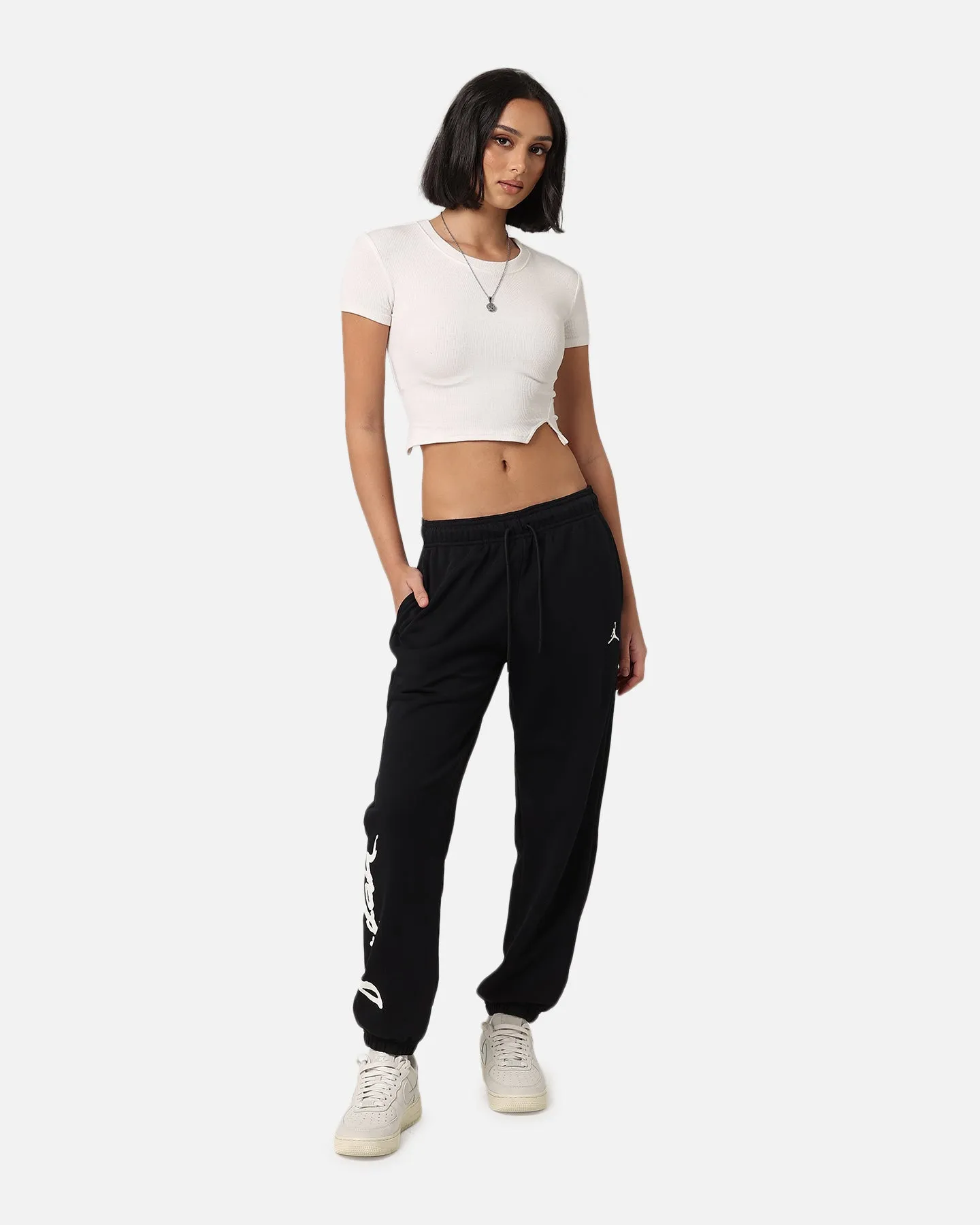 Jordan Women's Brooklyn Fleece Trackpants Black/Sail