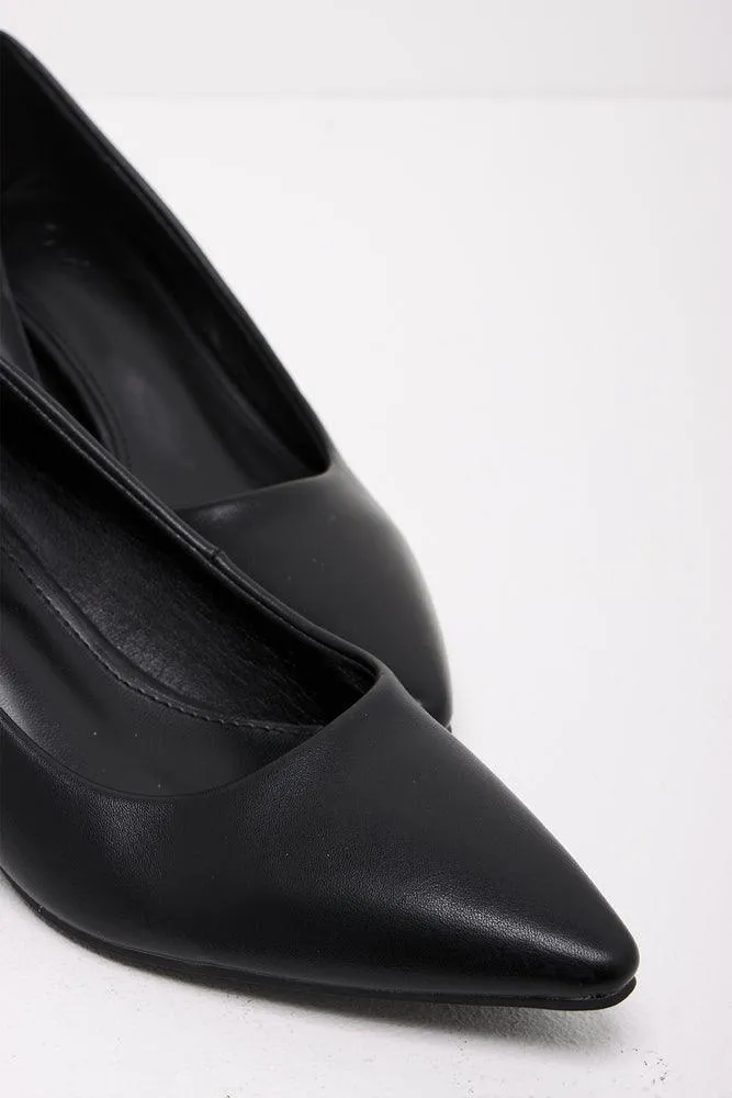 Kitten Heel Court Shoe Black