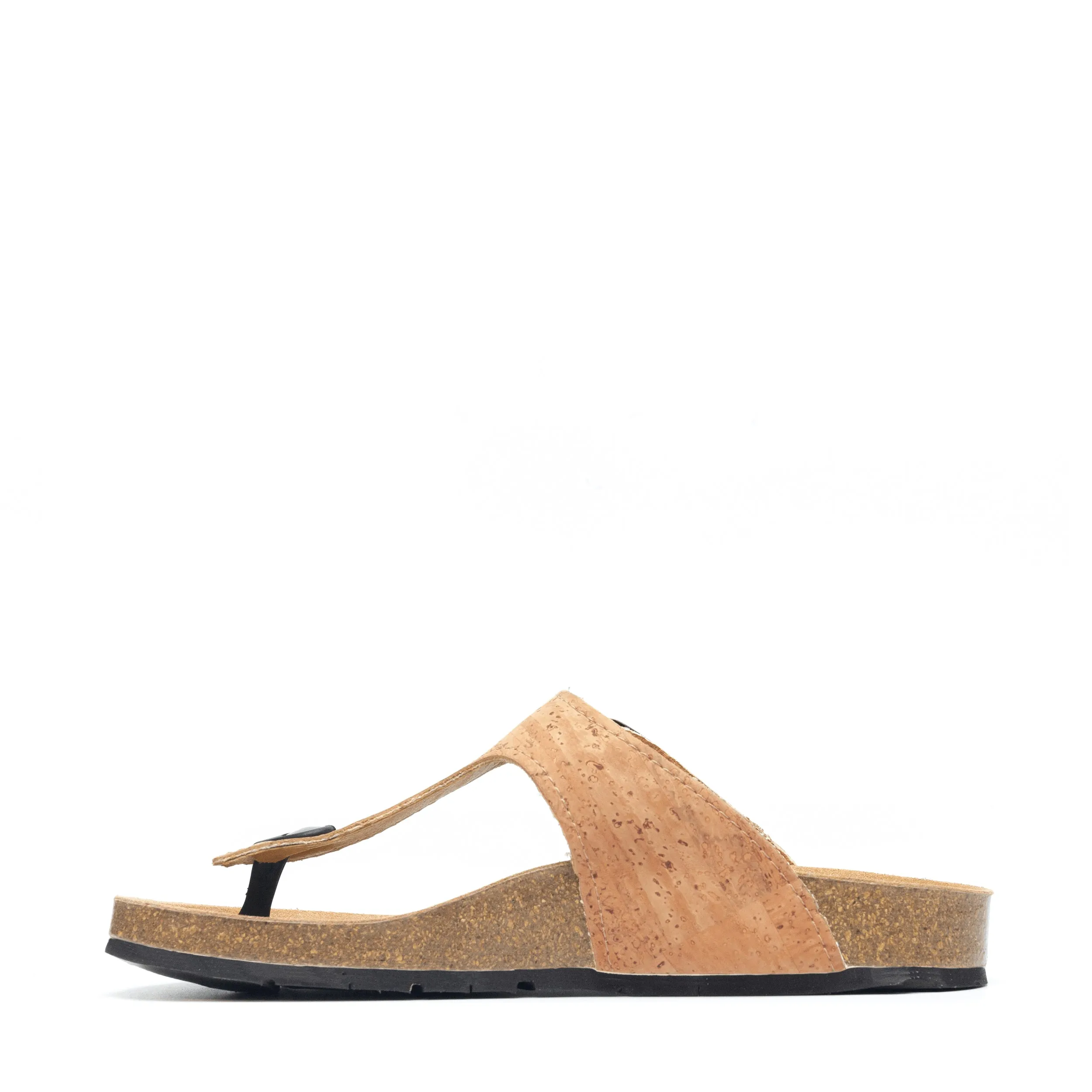 Kos Cork Thong Sandal Brown