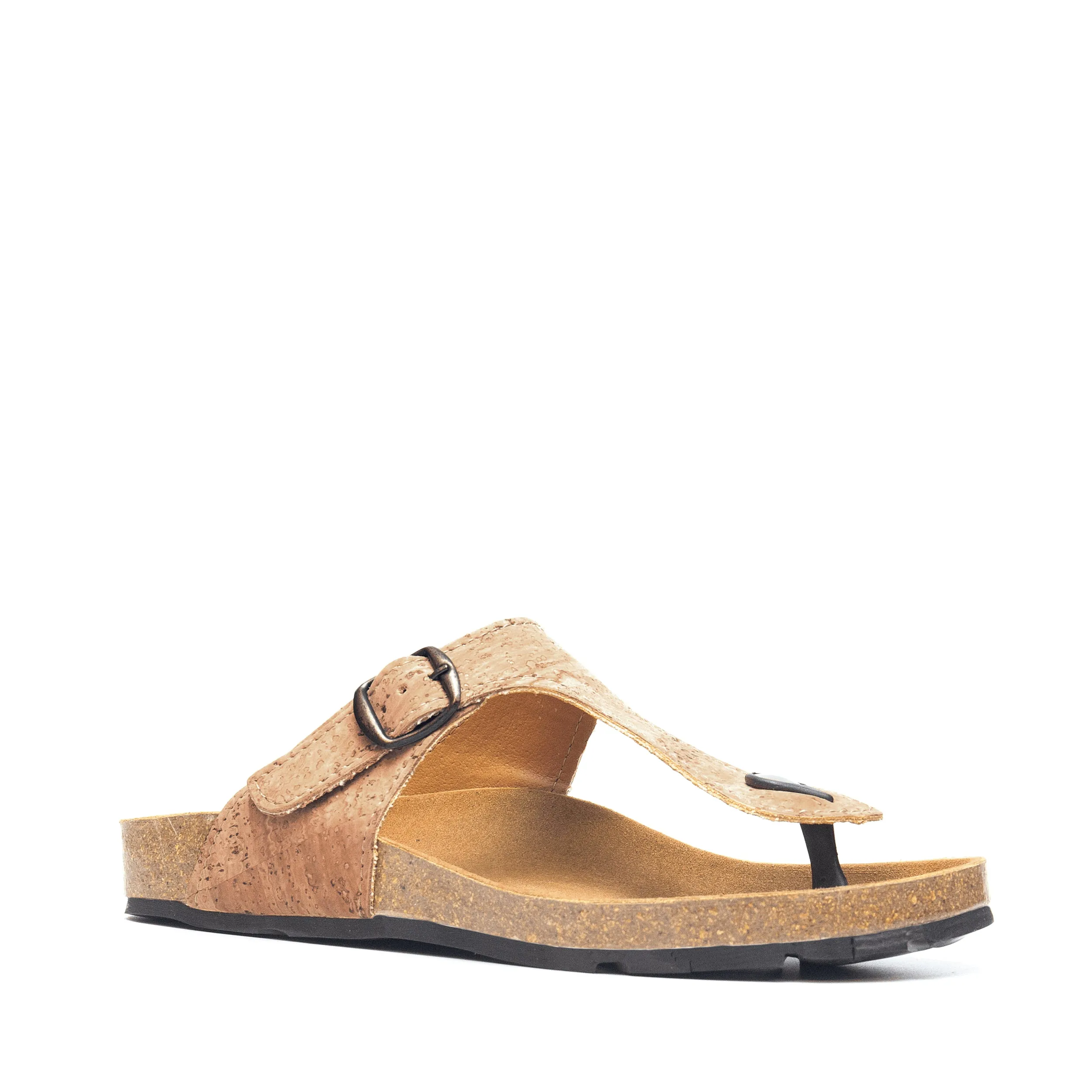 Kos Cork Thong Sandal Brown