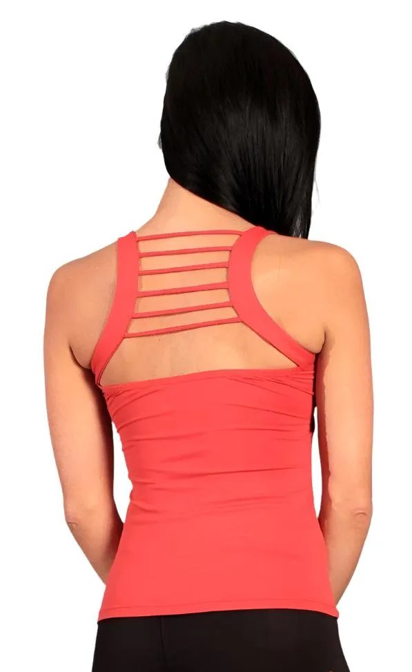 Last Chance! Equilibrium Activewear Criss Cross Crazy Stringy Top LT1045 Red