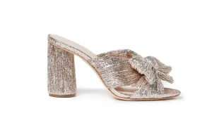 Loeffler Randall Penny Pleated Knot Mule in Champagne