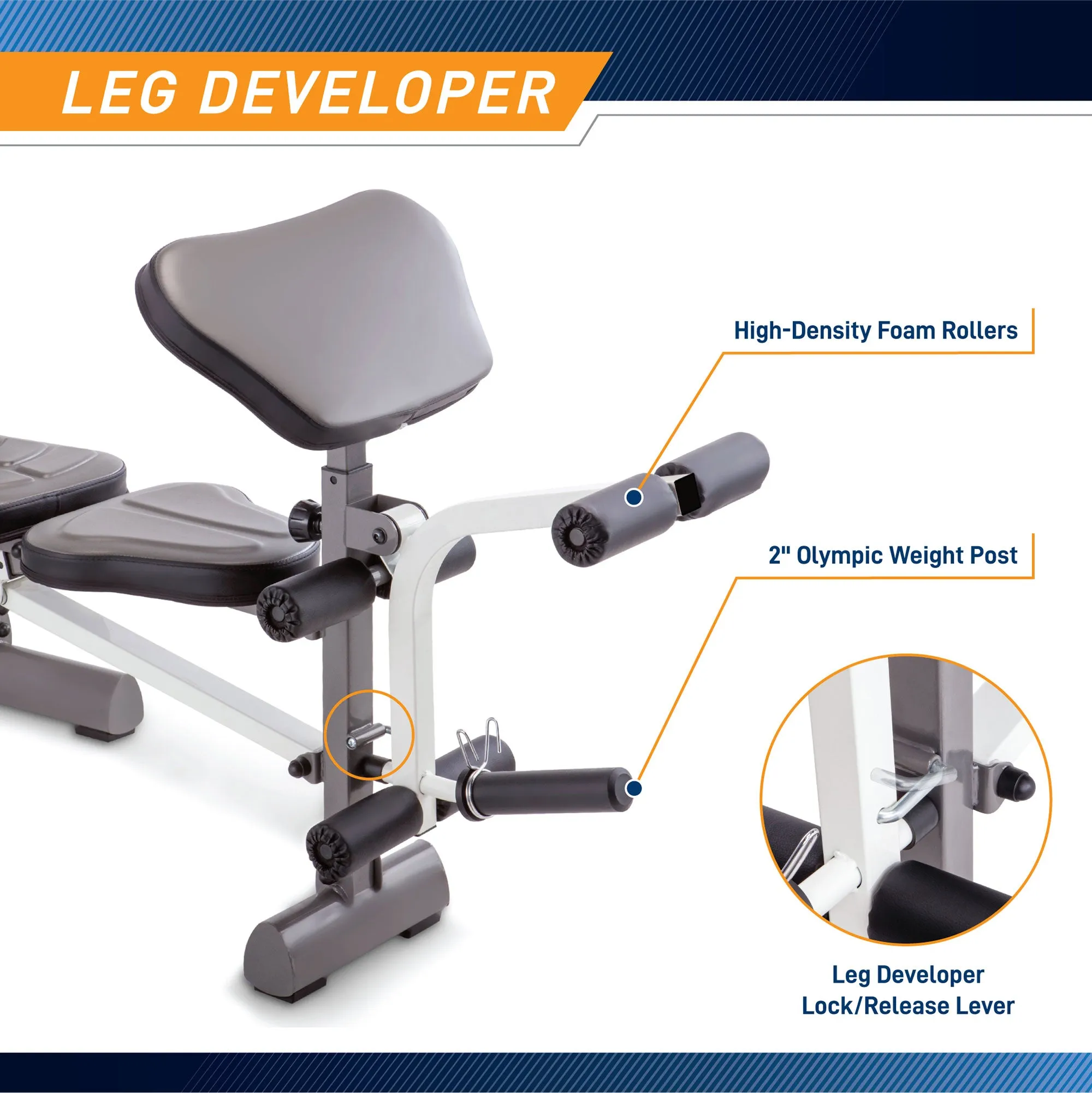 Marcy Folding Standard Weight Bench | MWB-20100