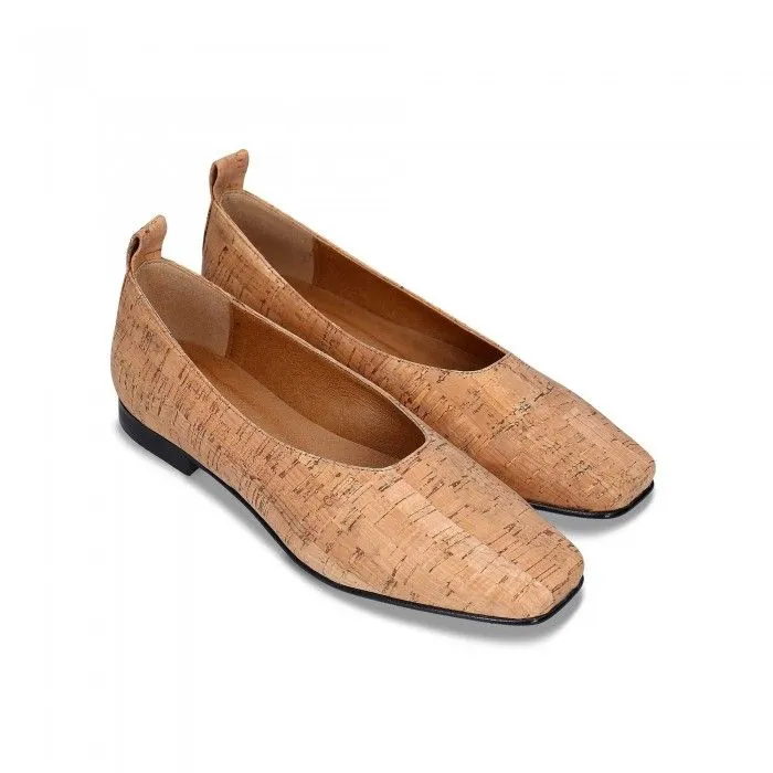 Melita Cork Vegan Ballerina Flat Heel