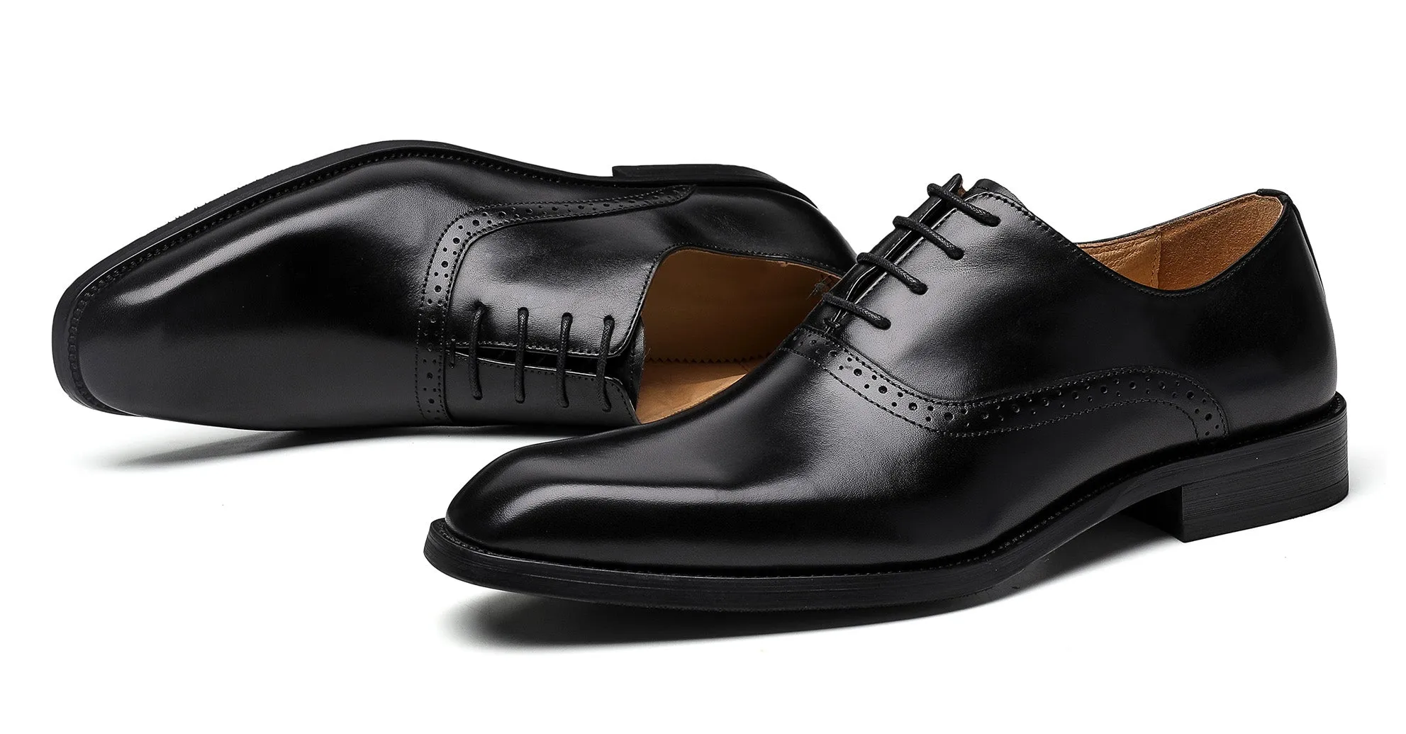 Men's Leather Brogues Formal Oxfords Shoes