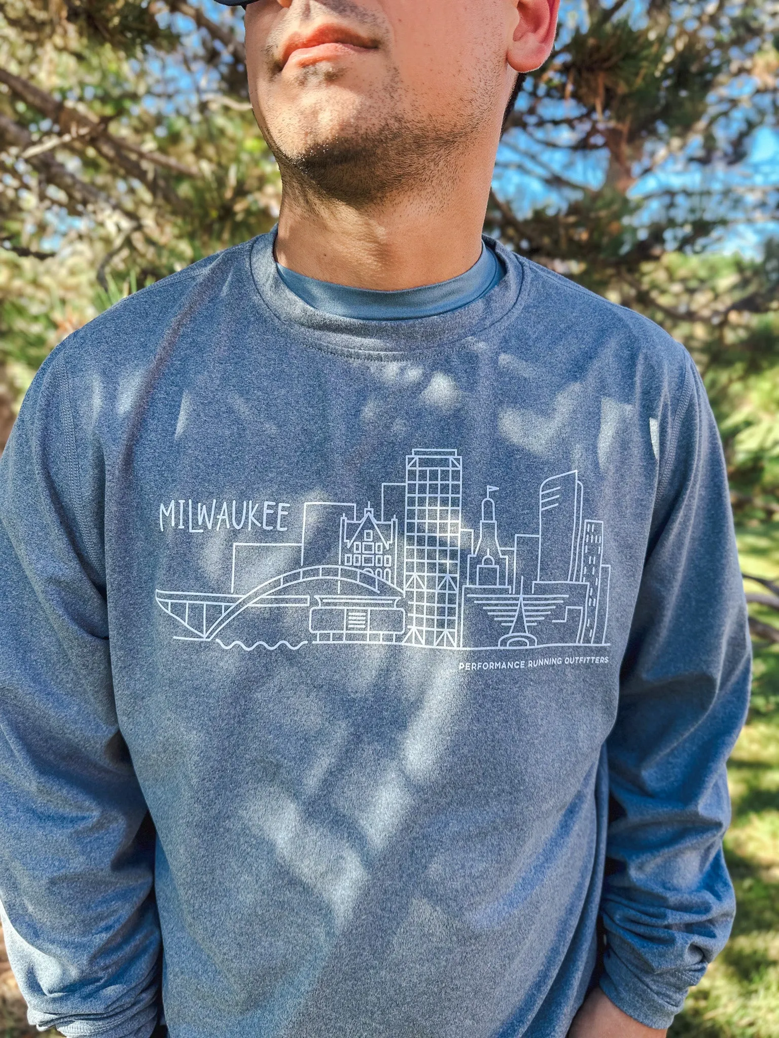 MEN'S MKE SKYLINE CREWNECK - BLUE MIRAGE