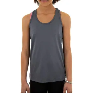 More Mile Racer Back Girls Running Vest - Grey