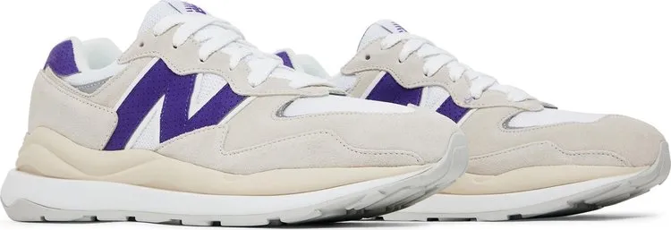 New Balance 57/40 'Sea Salt Prism Purple' sneakers, white