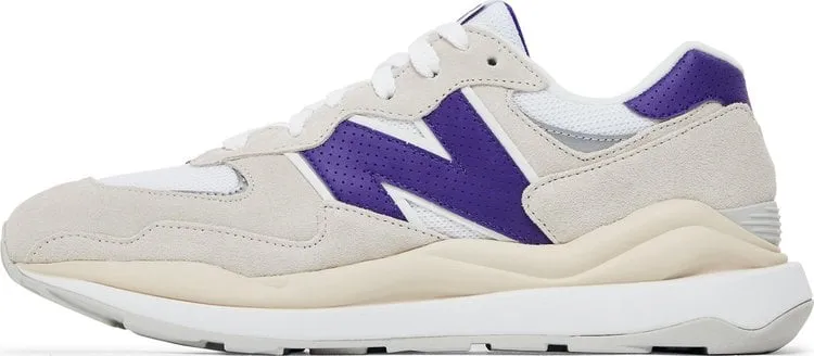 New Balance 57/40 'Sea Salt Prism Purple' sneakers, white