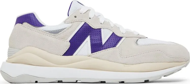 New Balance 57/40 'Sea Salt Prism Purple' sneakers, white