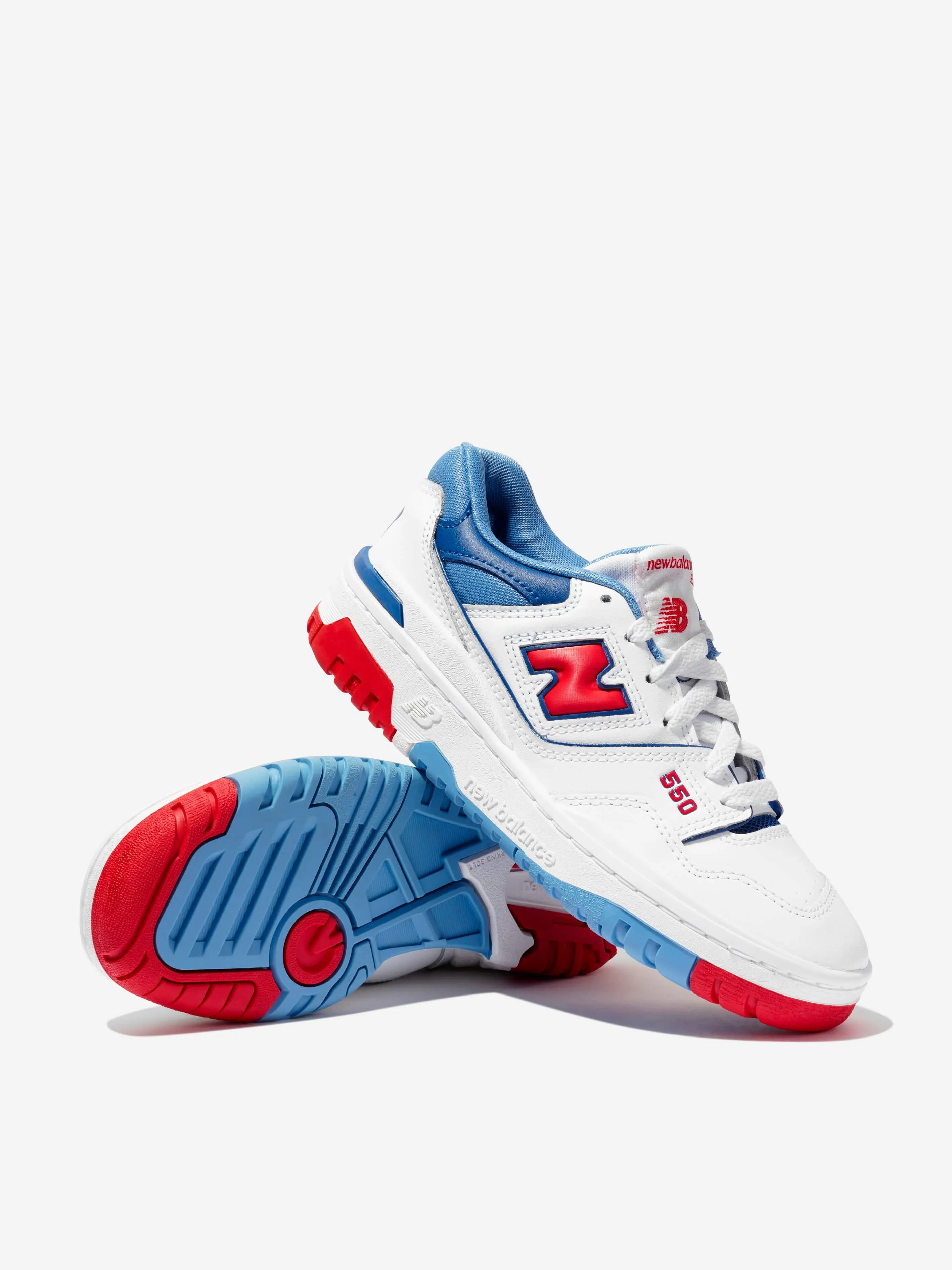 New Balance Boys 550 Logo Trainers in White