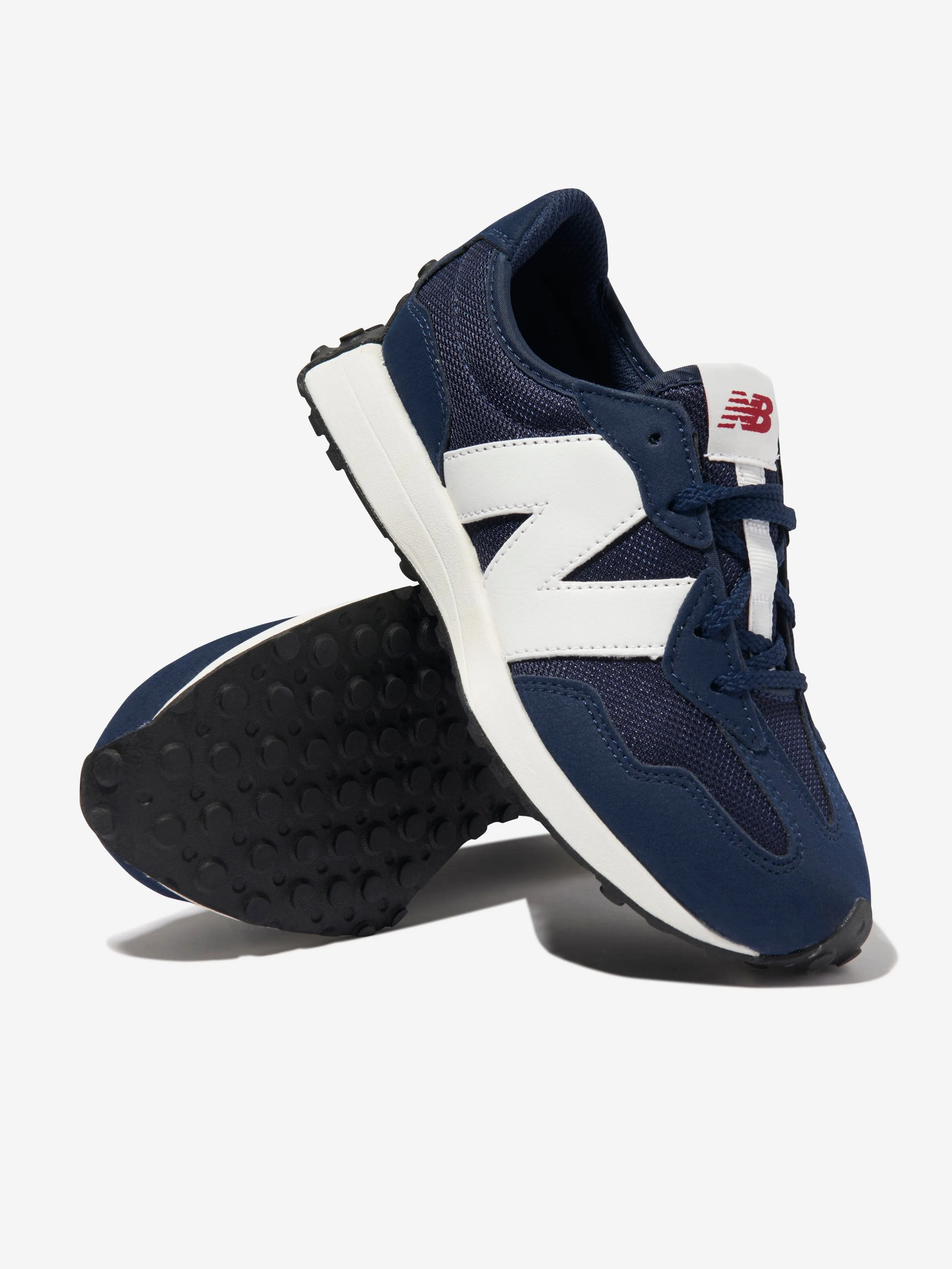 New Balance Kids 327 Lace Up Logo Trainers in Blue