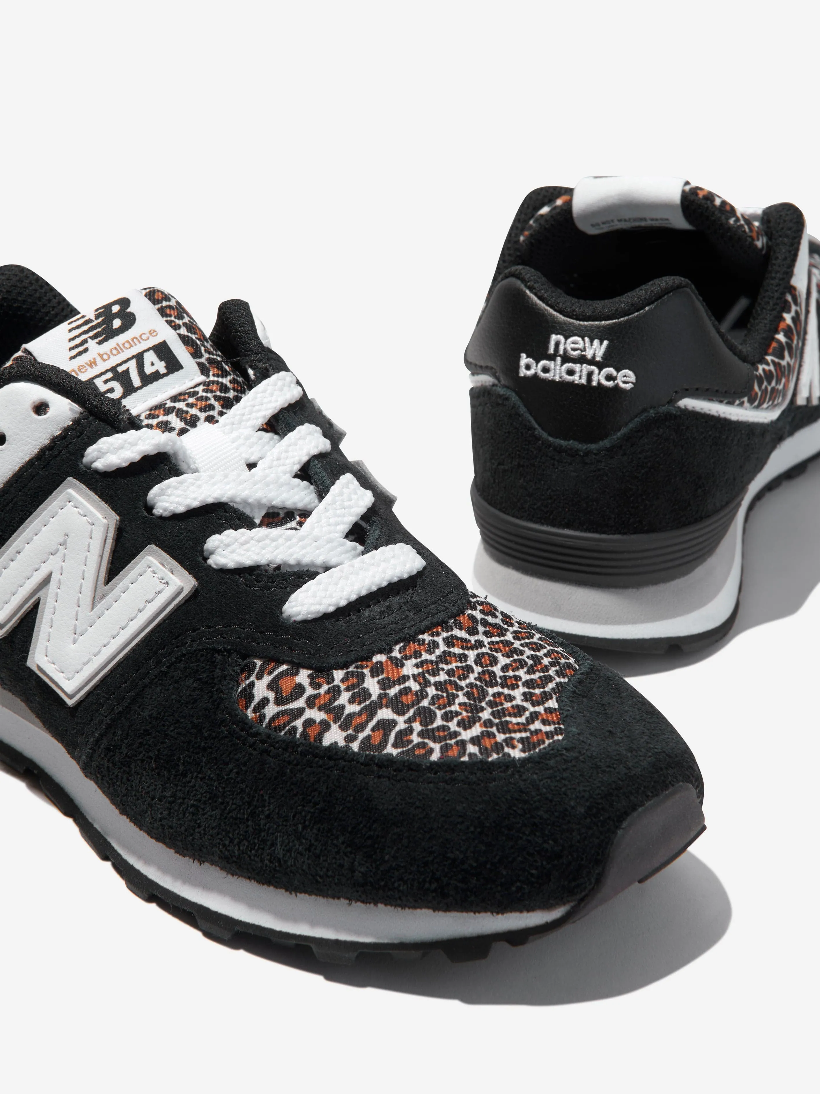 New Balance Kids 574 Animal Print Grade Trainers