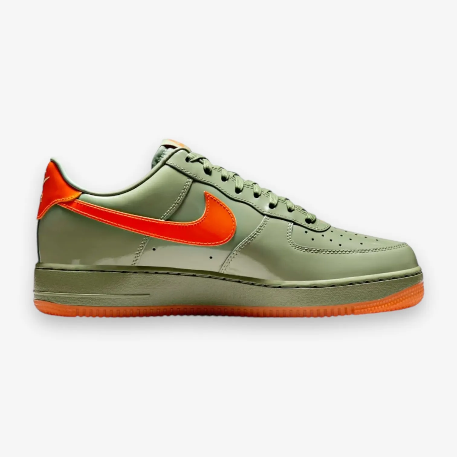 Nike Air Force 1 '07 Premium Oil Green Safety Orange HJ9118-386