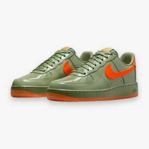 Nike Air Force 1 '07 Premium Oil Green Safety Orange HJ9118-386