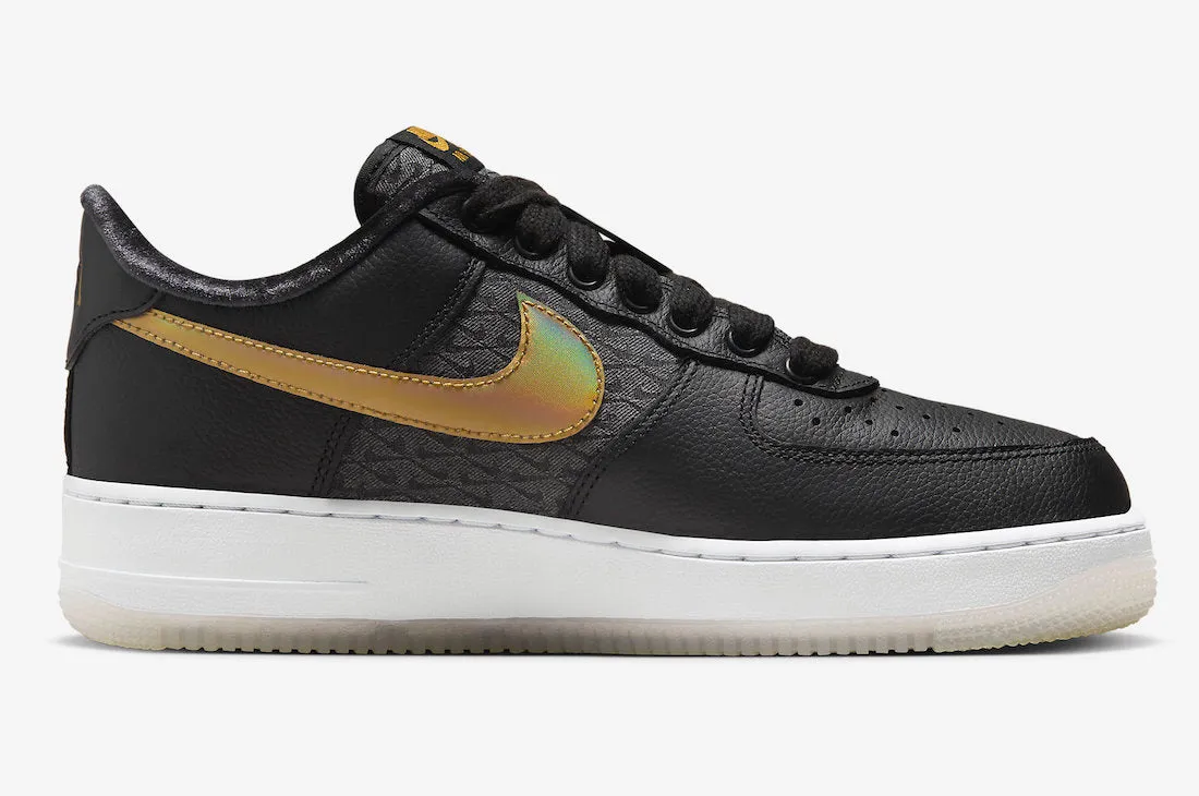 Nike Air Force 1 '07 PRM Black Metallic Gold White FN6835-010