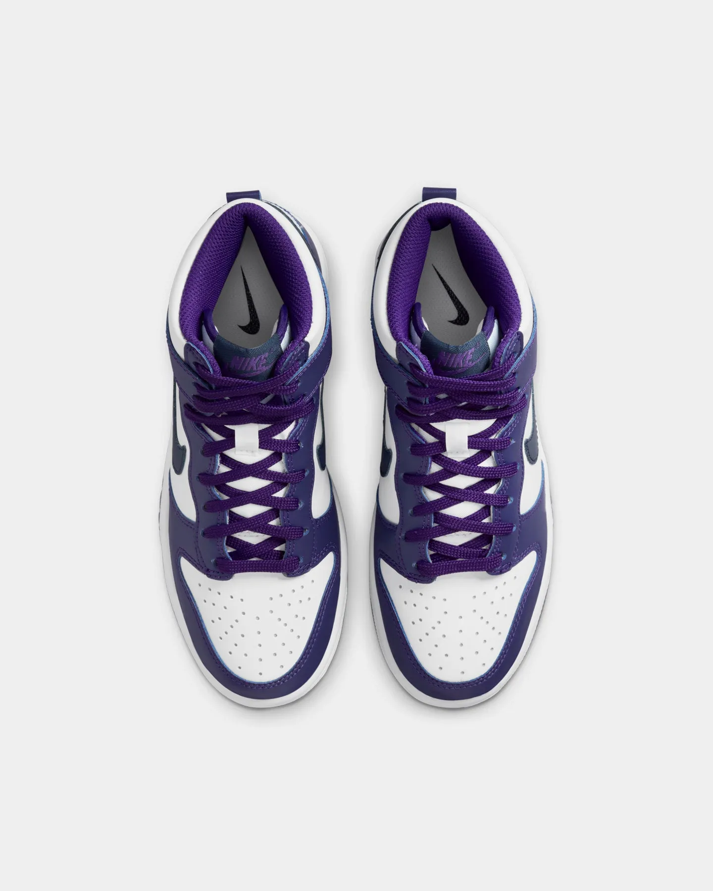 Nike Kid's Dunk Hi (GS) "Electro Purple" White/Midnight