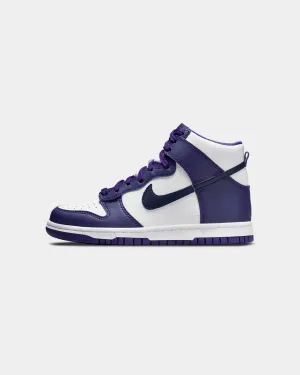 Nike Kid's Dunk Hi (GS) "Electro Purple" White/Midnight