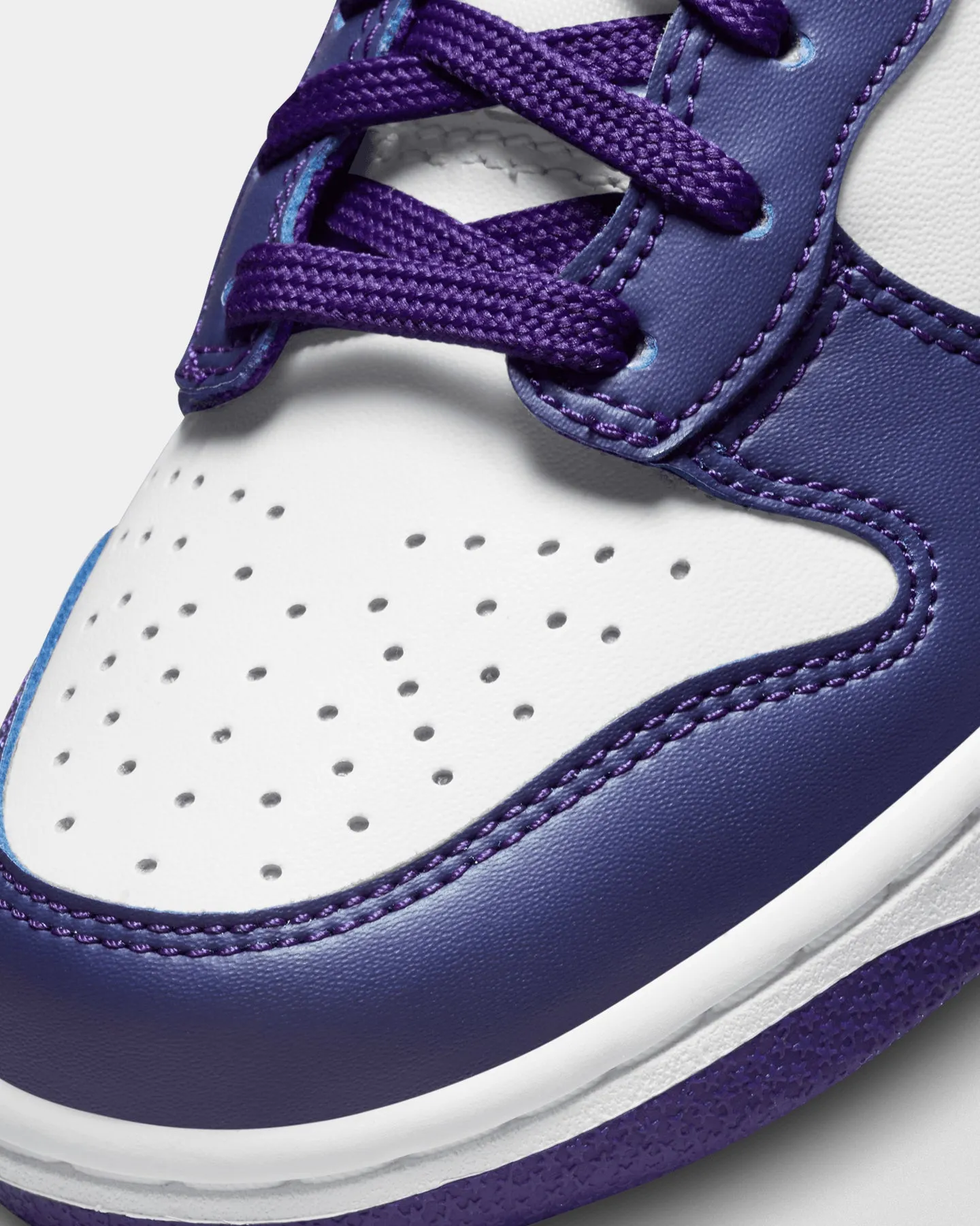 Nike Kid's Dunk Hi (GS) "Electro Purple" White/Midnight