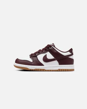 Nike Kids' Dunk Low (GS) White/Burgundy