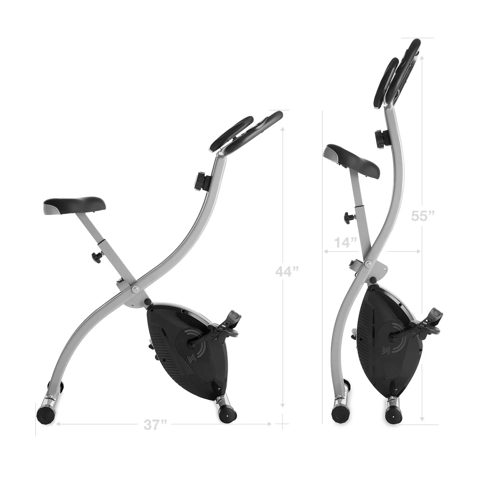 Node Fitness Stationary Folding Indoor Cycling Exercise Bike