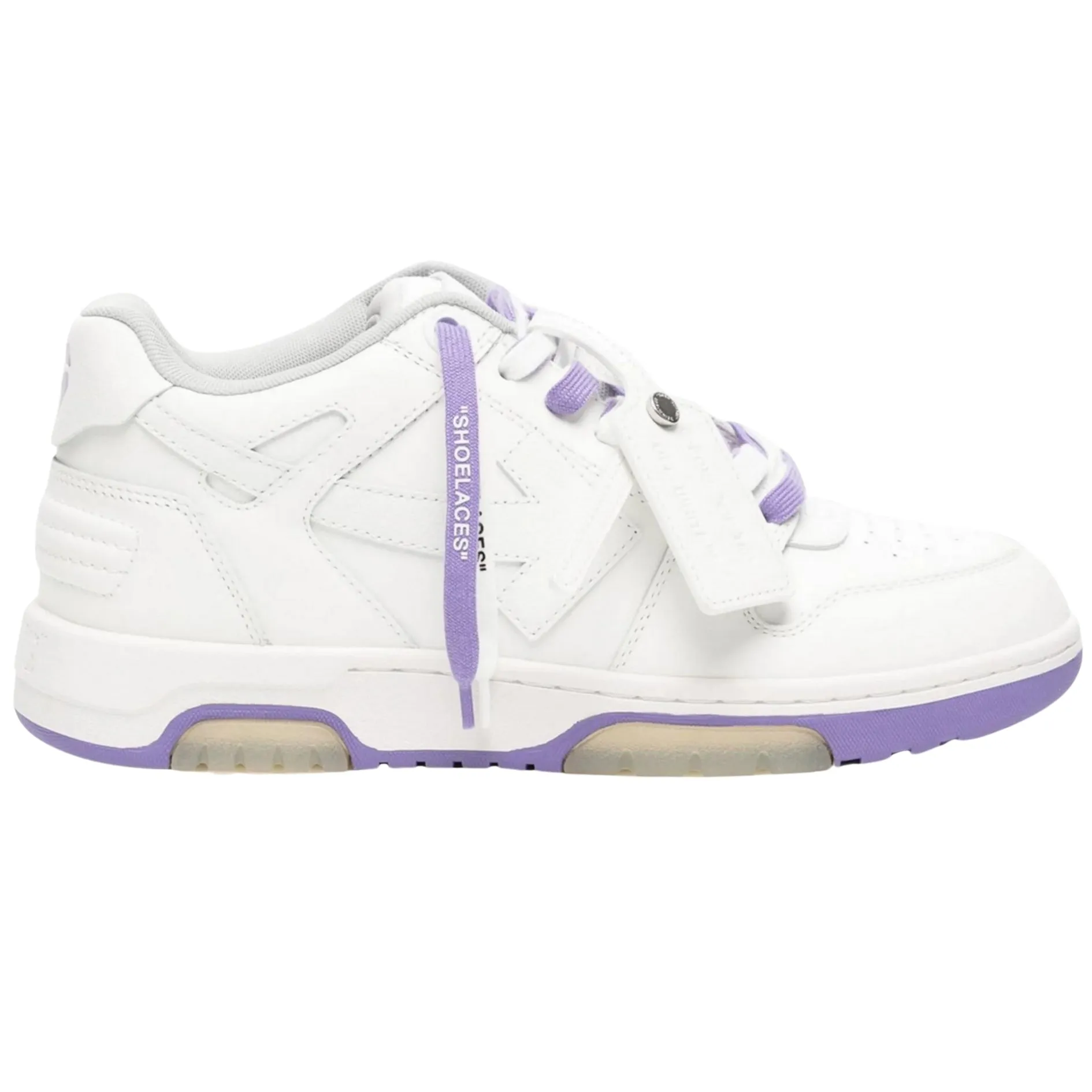 Off White Out Of Office Lilac Calf Leather Sneakers