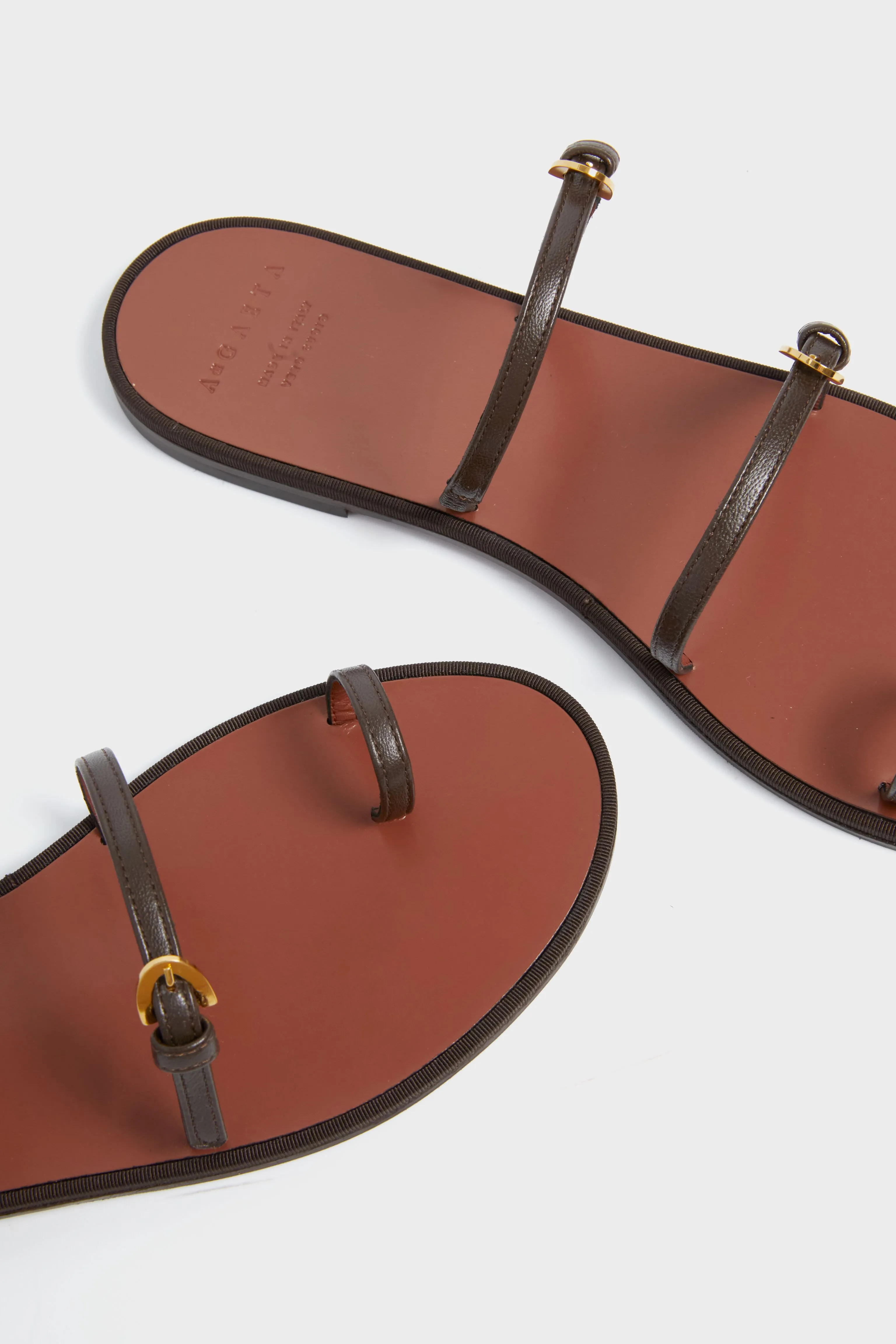 Ombra Nappa Leather & Gros Grain La Libera Sandals