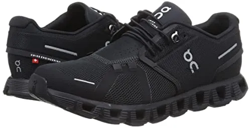 ON Men's Cloud 5 Sneakers, All Black Trainers