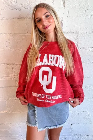 OU Mascot Cord Sweatshirt