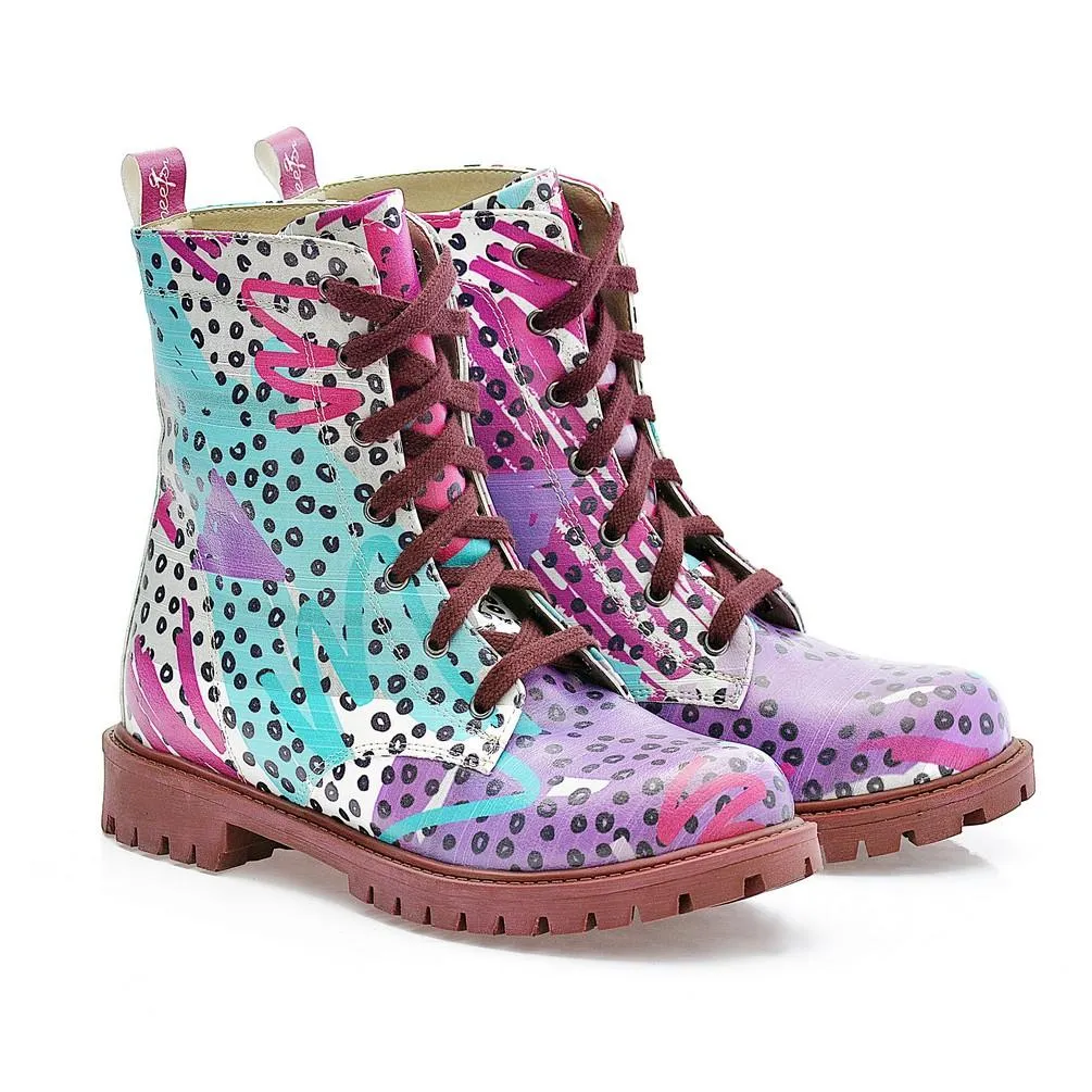 Pattern Long Boots NTM1002