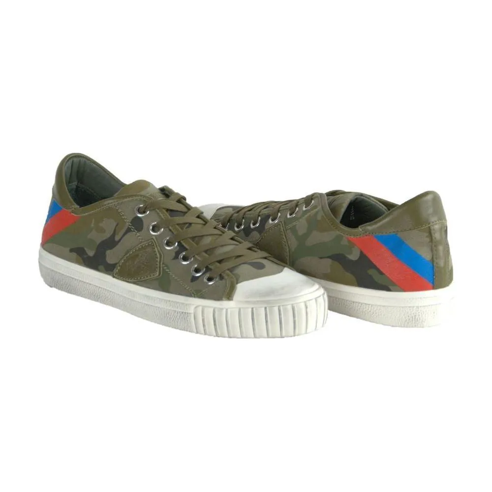 Philippe Model Green Leather Men Sneaker