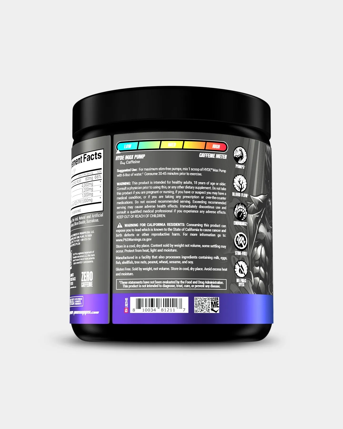 Pro Supps HYDE Max Pump Stim-Free Pre Workout