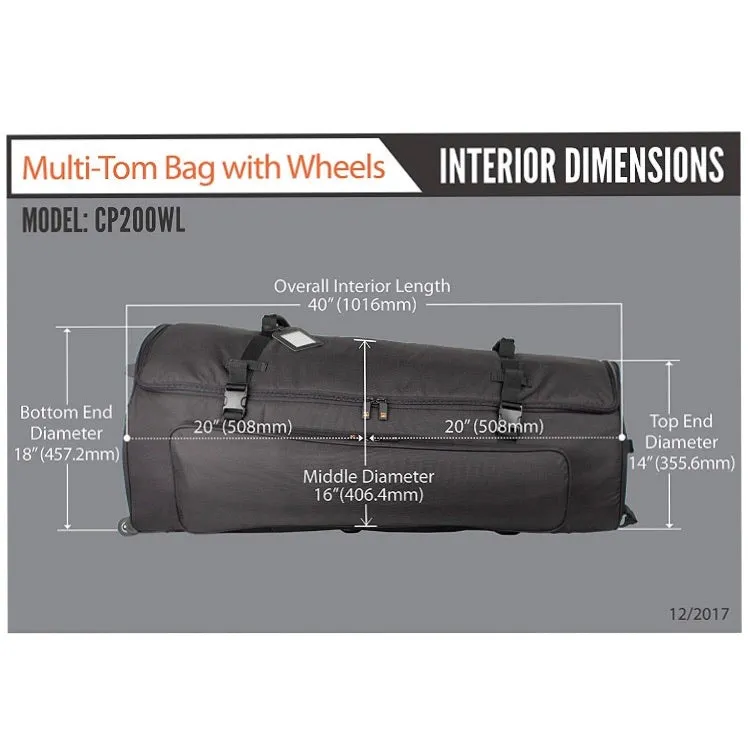 ProTec Multi-Tom Drum Bag with Wheels