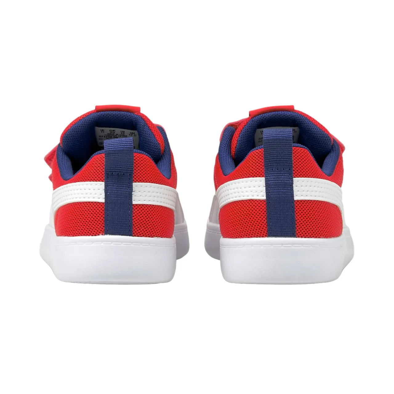 Puma scarpa sneakers da bambino con strappo in mesh traspirante Courtflex 371758 06 rosso bianco