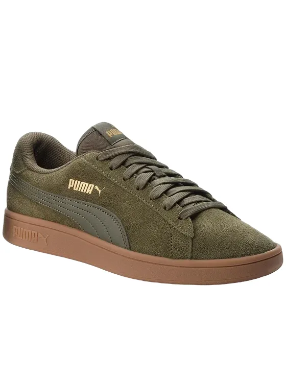 Puma sneakers bassa da uomo in suede Smash v2 364989 19 verde foresta