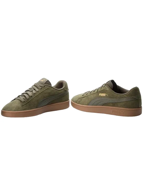 Puma sneakers bassa da uomo in suede Smash v2 364989 19 verde foresta