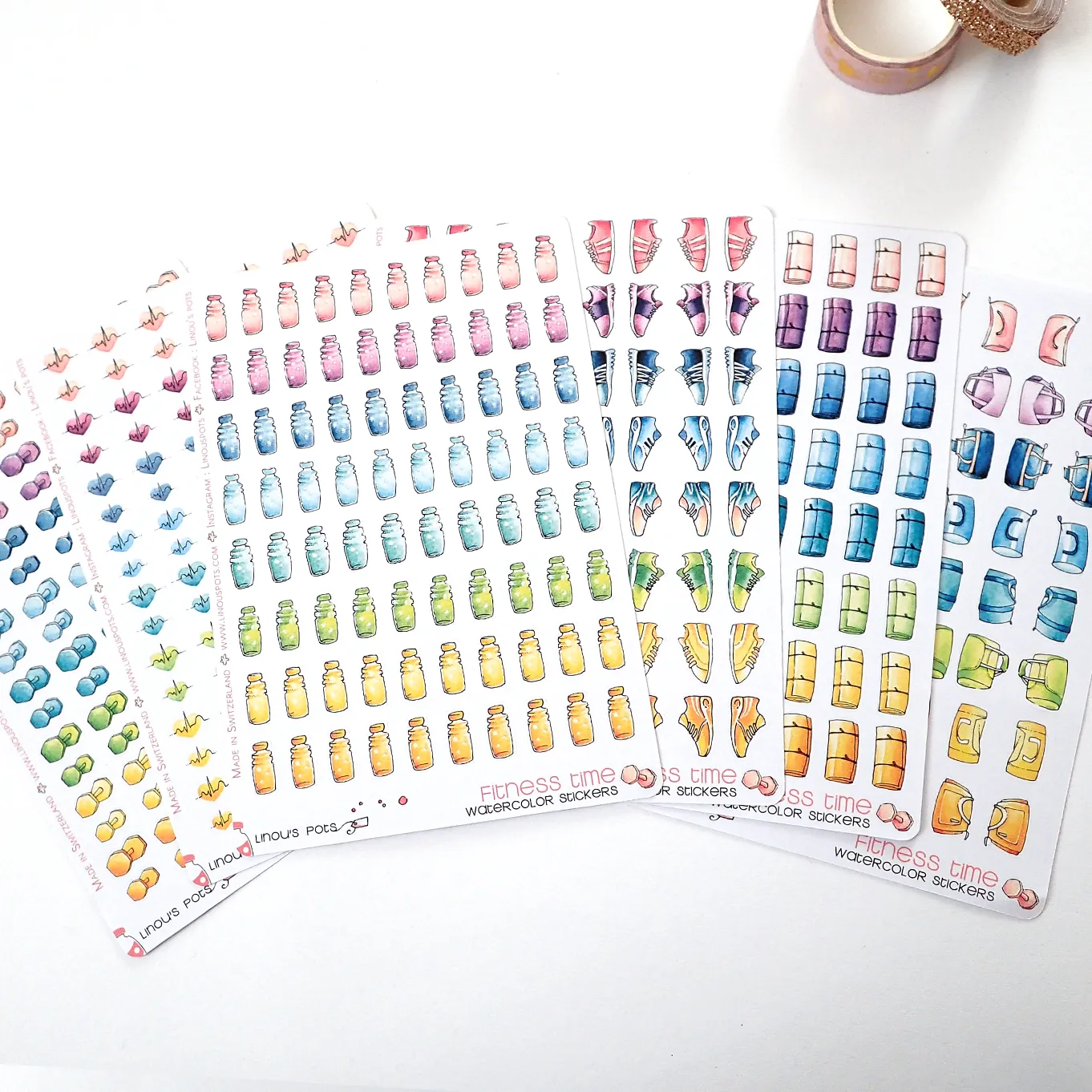 Rainbow Fitness Collection : 56 Cardio Stickers