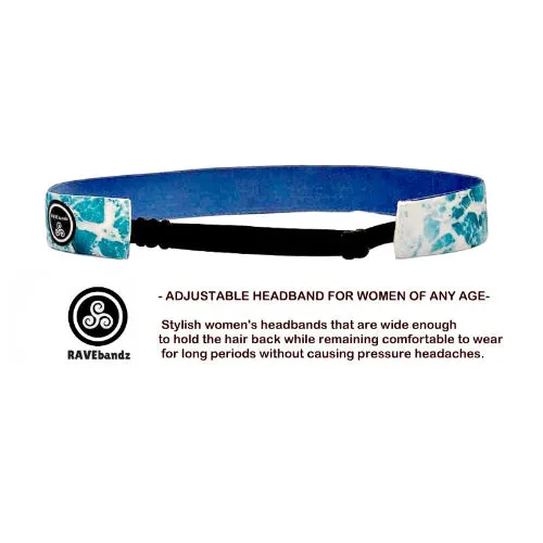 RAVEbandz Adjustable Headbands - (Mermaid - Blue)