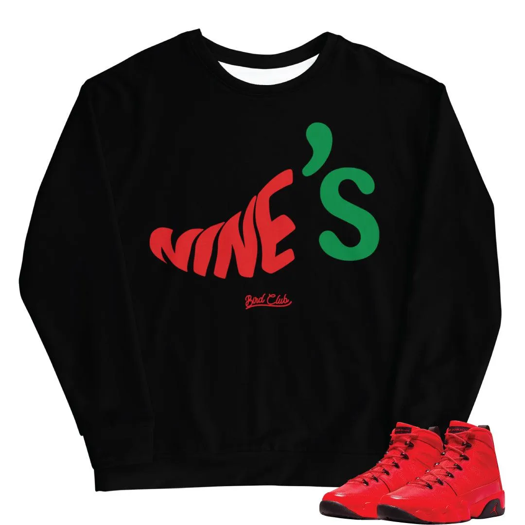 Retro 9 Chile Red SWEATER